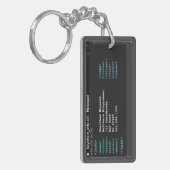 Porte-clés Bloc-notes - Programmeur informatique - Mode foncé (Devant gauche)
