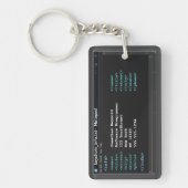 Porte-clés Bloc-notes - Programmeur informatique - Mode foncé (Devant)