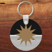 Porte-clés Blocage noir blanc et soleil Brown (Recto)