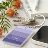 Porte-clés Blocs couleur violet Ombre personnalisés (Devant droit)