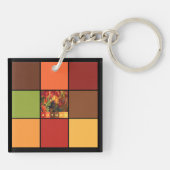 Porte-clés Blocs de couleurs d'automne (Dos)