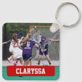 Porte-clés Blocs de crosse rouge de bâtons et de boules (Dos)