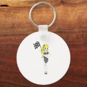 Porte-clés Blonde Flag Girl (Recto)