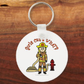 Porte-clés Blonde pompier fille (Recto)