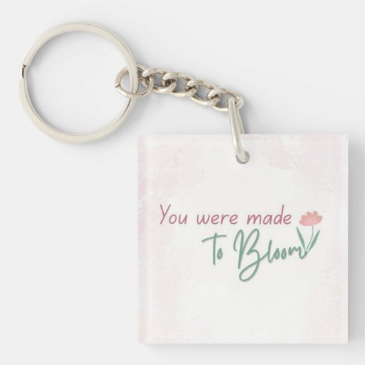 Porte-clés Bloom | Citation florale mini (Devant)