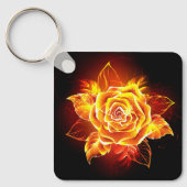 Porte-clés Blooming Fire Rose (Recto)