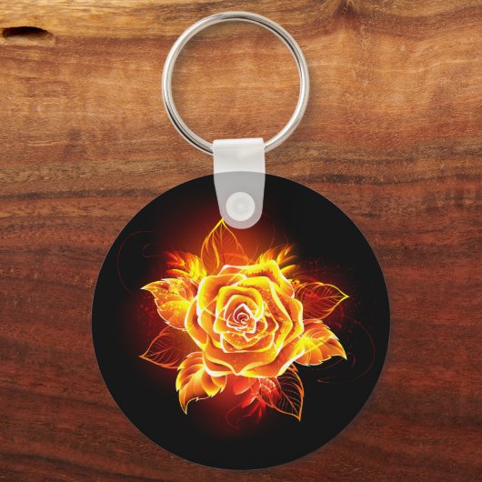 Porte-clés Blooming Fire Rose (Verso)