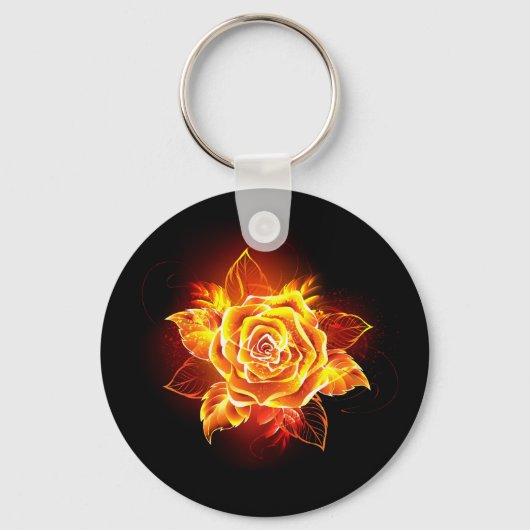Porte-clés Blooming Fire Rose (Recto)