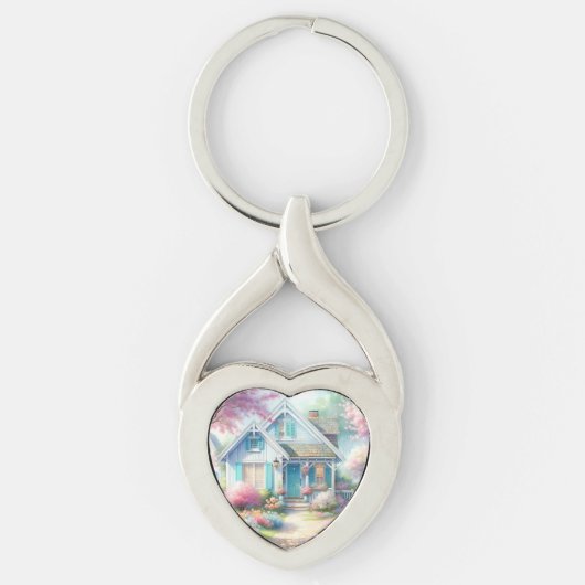 Porte-clés Blossom Lane Blue Cottage Garden (Devant)