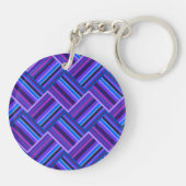 Porte-clés Blue and purple stripes weave (Dos)