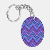 Porte-clés Blue and purple zigzag (Devant gauche)