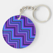 Porte-clés Blue and purple zigzag (Dos)