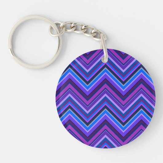 Porte-clés Blue and purple zigzag (Devant)