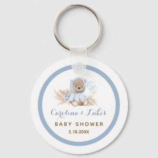 Porte-clés Blue Boho Bear Baby shower Faveurs Porte - clé