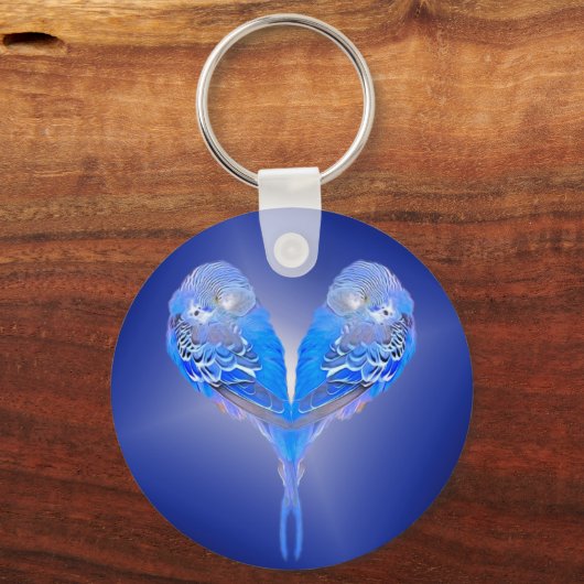 Porte-clés Blue budgie - personnalisez-le ! porte - clé (Verso)