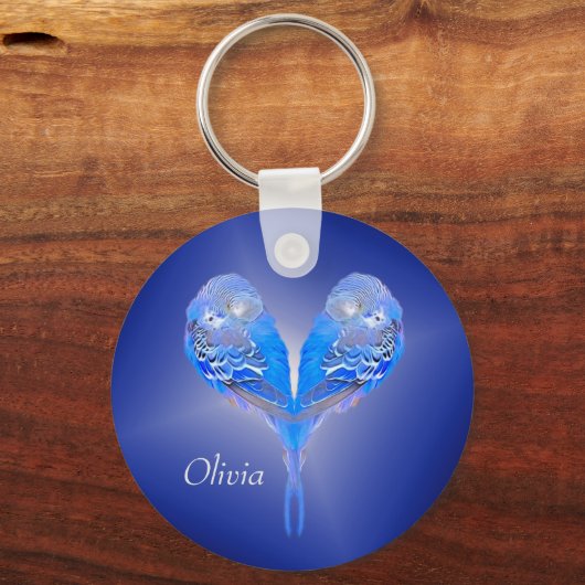 Porte-clés Blue budgie - personnalisez-le ! porte - clé (Recto)