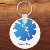 Porte-clés Blue caduceus medical gifts (Recto)