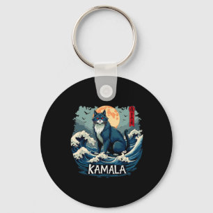 Porte-clés Blue Cats Wave For Kamala Funny