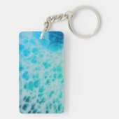 Porte-clés Blue Crush - Abstrait d'art côtier  (Dos)