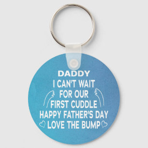 Porte-clés Blue Daddy I Can't wait for our first cuddle