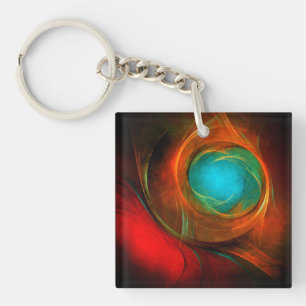 Porte-clés Blue Eye Moderne Abstrait Art Cool Motif #16