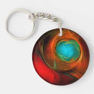 Porte-clés Blue Eye Moderne Abstrait Art Cool Motif #16
