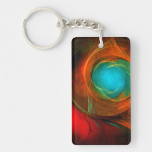 Porte-clés Blue Eye Moderne Abstrait Art Cool Motif #16