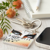 Porte-clés Blue Eyes Mode maquiller (Devant Droit)