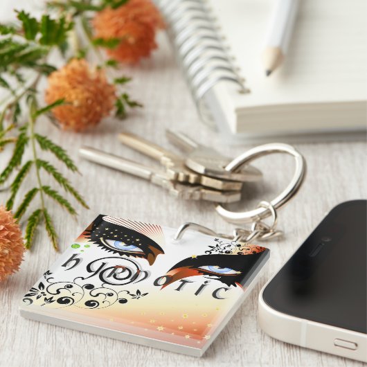 Porte-clés Blue Eyes Mode maquiller (Devant Droit)