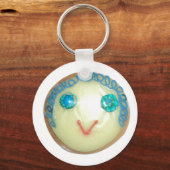 Porte-clés Blue Hair Emoji Art Imprimer/Graphique (Recto)