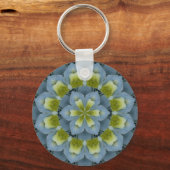 Porte-clés Blue Hydrangea Mandala Image 2 (Recto)