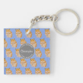Porte-clés Blue I love Hamsters Hamster Motif (Dos)