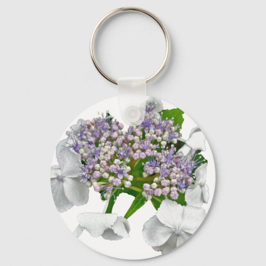 Porte-clés Blue Lace Hydrangea Coordonner les éléments (Recto)