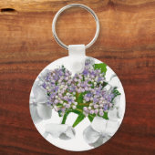 Porte-clés Blue Lace Hydrangea Coordonner les éléments (Recto)