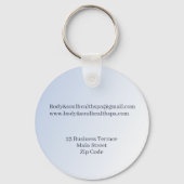 Porte-clés Blue Lotus Flower Moon Nom commercial (Verso)