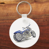 Porte-clés Blue Motorcycle HDR (Recto)