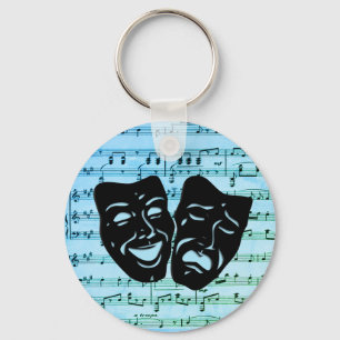 Porte-clés Blue Music Art unit les masques de théâtre