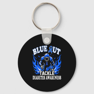 Porte-clés Blue Out Tackez la sensibilisation au diabète Foot