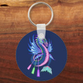 Porte-clés Blue Pink Water Dragon Boat Racing Keychain (Recto)