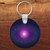 Porte-clés Blue Purple Space Galaxy étoiles Abstrait (Recto)