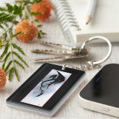 Porte-clés Blue Red Flowers Black Dragon code QR (Devant droit)