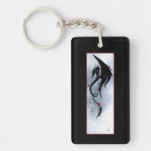 Porte-clés Blue Red Flowers Black Dragon code QR (Devant)