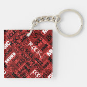 Porte-clés Blue & Red Rock Pop R & B Music Porte - clé texte (Dos)