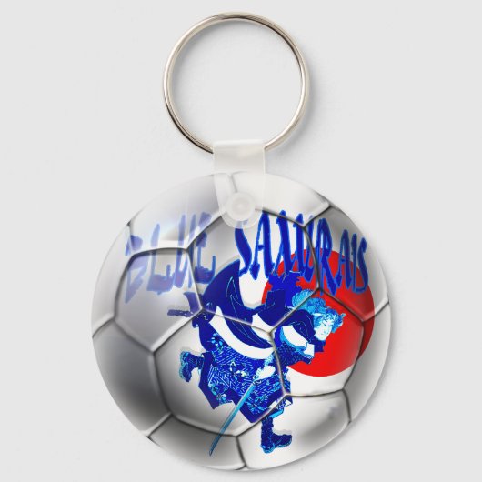 Porte-clés Blue Samurais - Samurai Blue Japan Soccer Cadeaux (Recto)