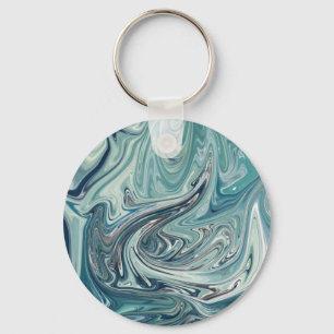 Porte-clés Blue Sea Abstract Painting