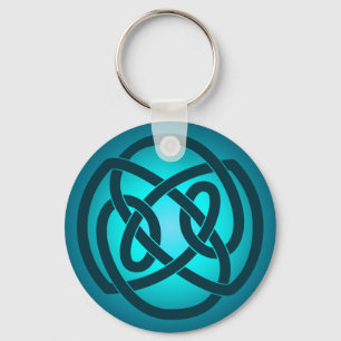Porte-clés Blue Single Loop Knot Keychain