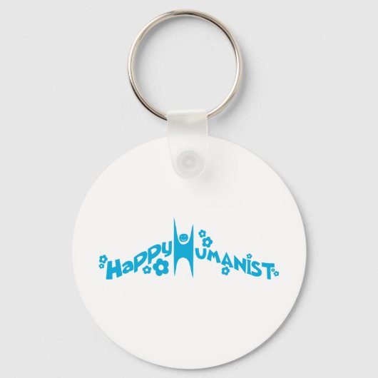 Porte-clés Blue Super Happy Humaniste (Recto)