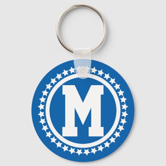Porte-clés Blue Super Star Monogramme (Recto)