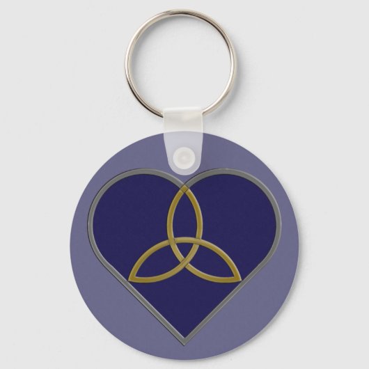 Porte-clés Blue Trinity Heart Keychain (Recto)