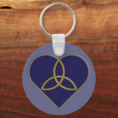 Porte-clés Blue Trinity Heart Keychain (Recto)